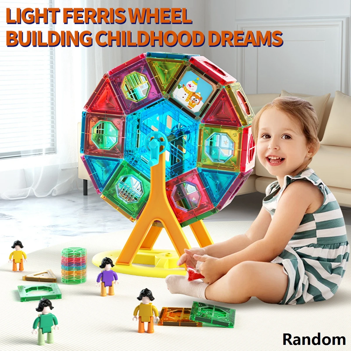 Magnetic Tiles Kids Toys Magnet Toys for Toddler Magnetic Blocks Building Preschool Learning Sensory Montessori for 3