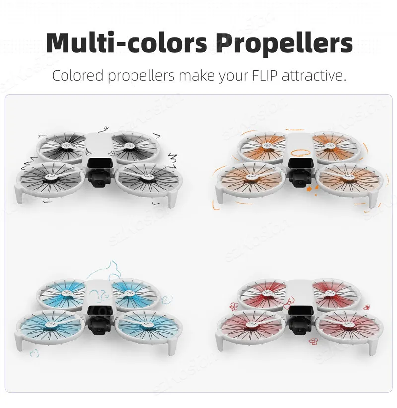 Propeller Drone Blade Light Weight Quick Release Props Blade Screw Wing For DJI FLIP Drone Accessories 8 PCS