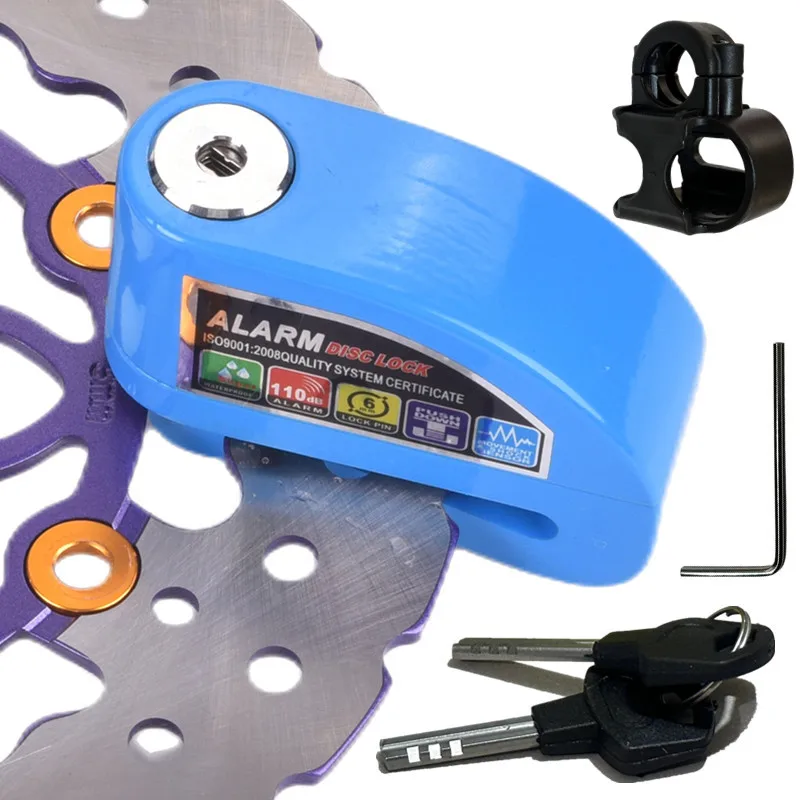 WSDCAM Lot de 2 alarmes de vélo 113 dB sans fil anti-vol avec détecteur de mouvement pour