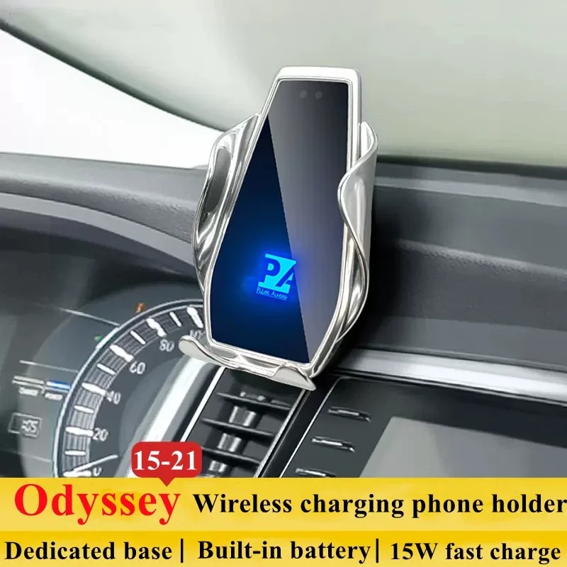 

2015-2021 For Honda Odyssey Mobile Phones Holder Wireless Charger Car Mount Navigation Bracket GPS Support 360 Rotating