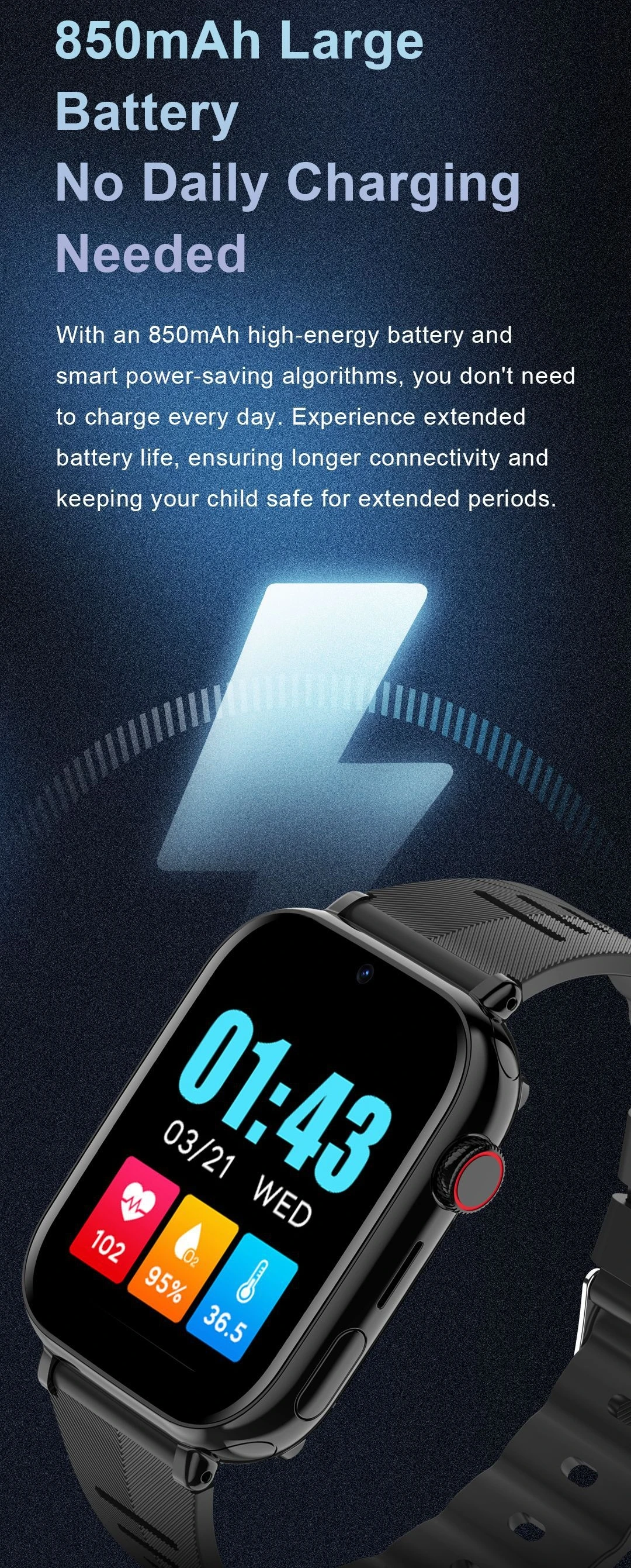 Fall Detection Watch SOS Watch Senior Elderly GPS Positioning 4G