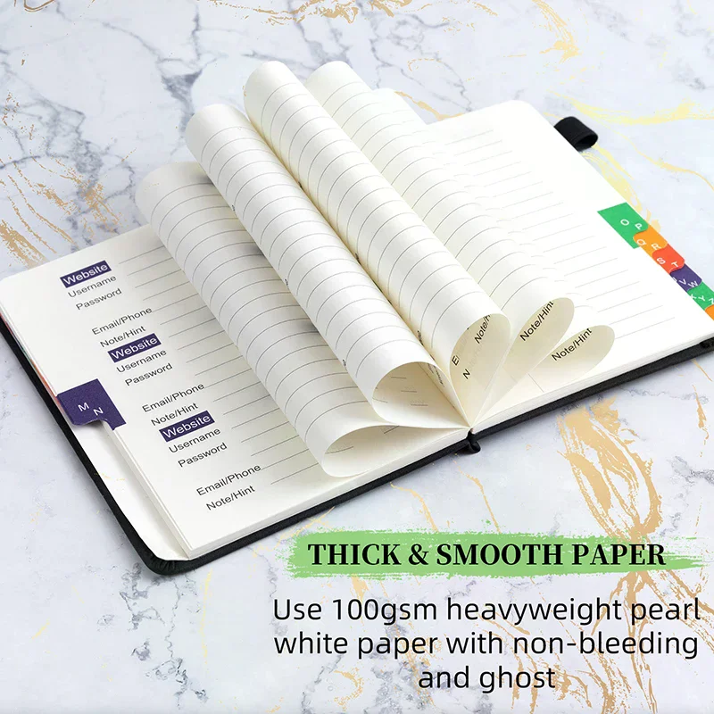 Password Keeper: Alphabetical Pocket Address Log and Password Organizer Notebook