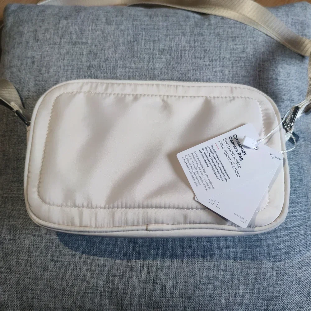 Lemon 2L Belt Bag Fashion Casual Women Diagonal Bag Metal Word On The Move Travel Crossbody Camera Bag Unisex Outdoor Sport Pack