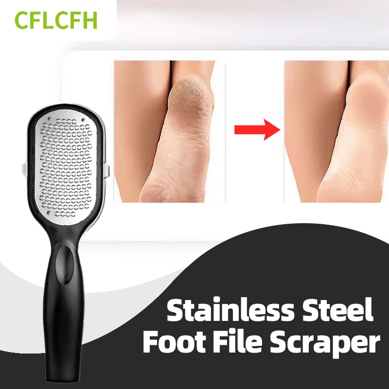 

Foot File Steel Scraper Pedicure Tools Heel Dead Skin Removal Tool Foot Corn Callus Remover Feet Care Professional Stainless