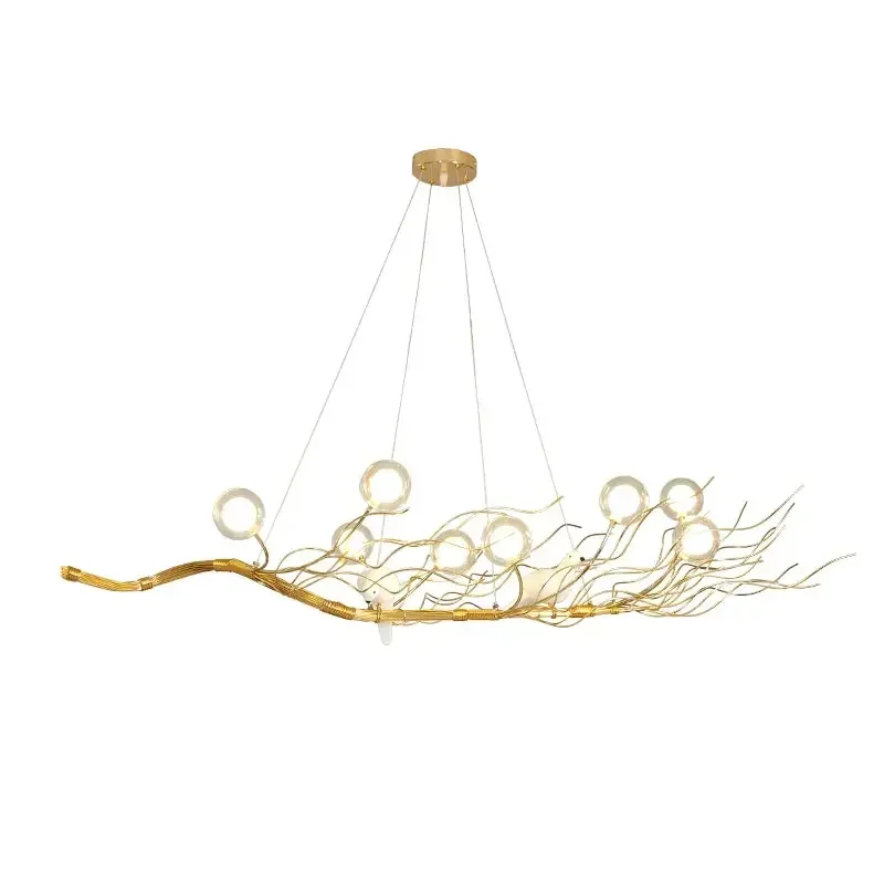 Retro Iron Branch Led Pendant Chandeliers Nordic Dining Room Lighting Bird Nest Hanging Lights Fixture led chandelier ceiling chandelier