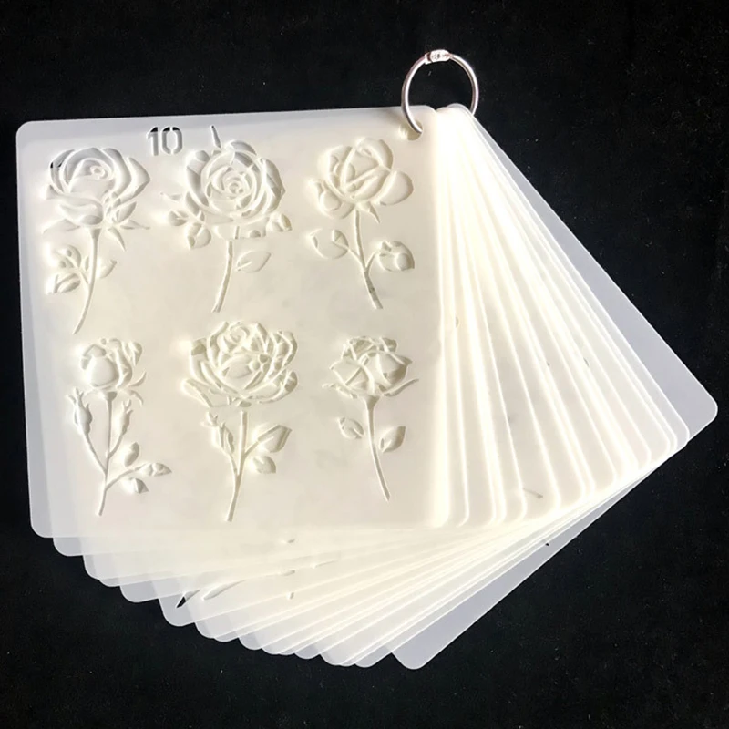 

20pcs Flower Painting Stencils for DIY Sunflower Reusable Art Stencil Paint Template for Painting on Wood Glass and Canvas Decor