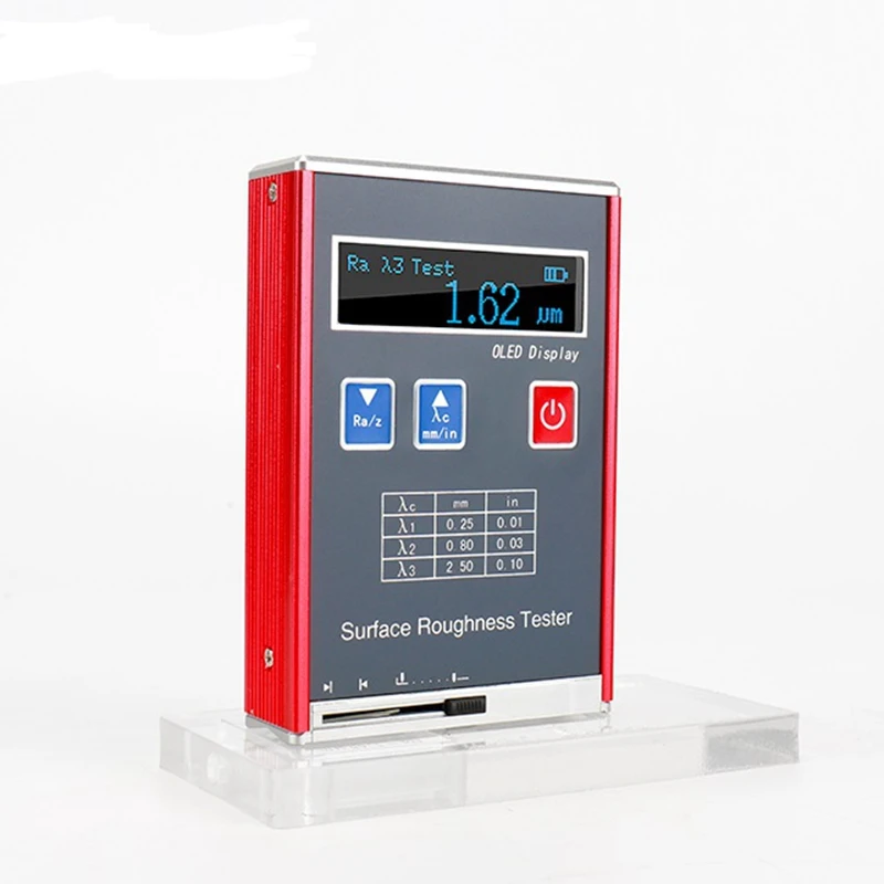 Portable Surface Roughness Tester OLED Color Display Ra Rz Rq Rt Ex-circle Conical Flat Surface Roughness Real-time Data Monitor