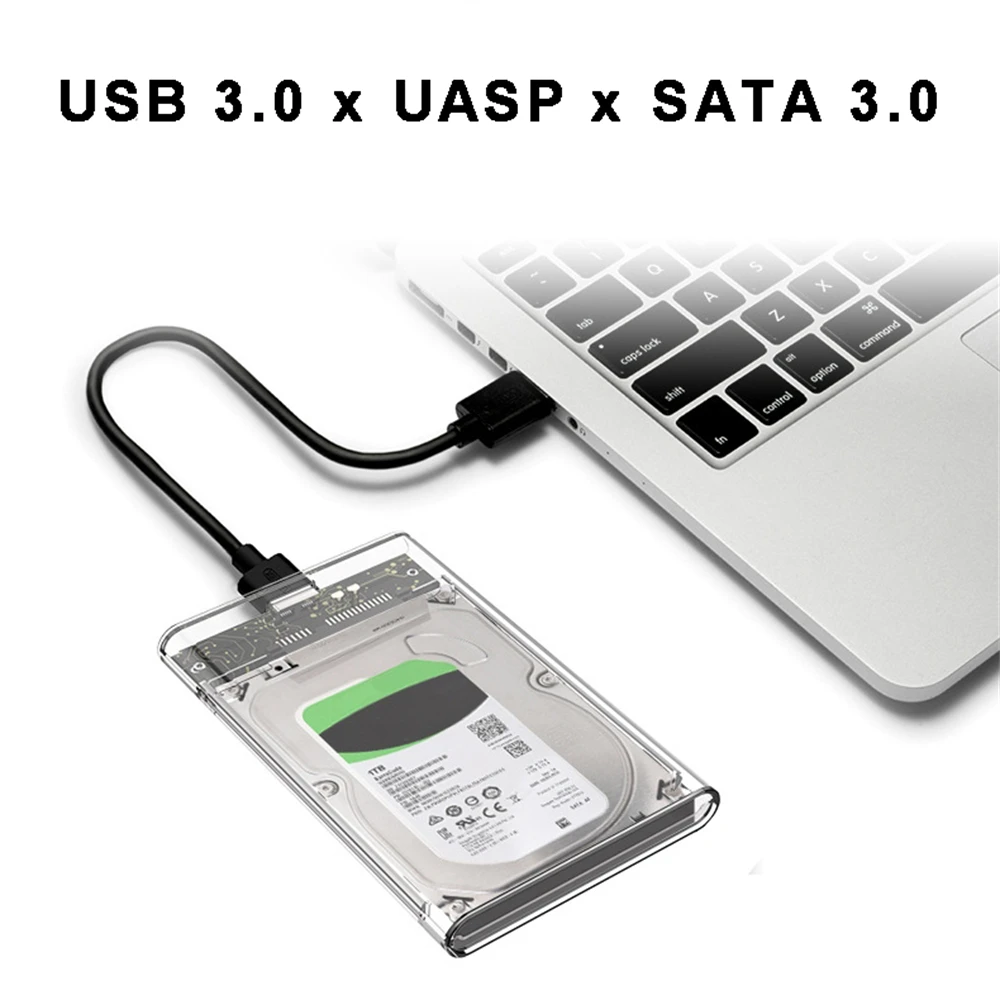 HDD Enclosure High Speed Case USB 3.0 For 2.5 Inch SATA2 3 Hard Drive Box Mobile HDD Case With Cable Support 6TB