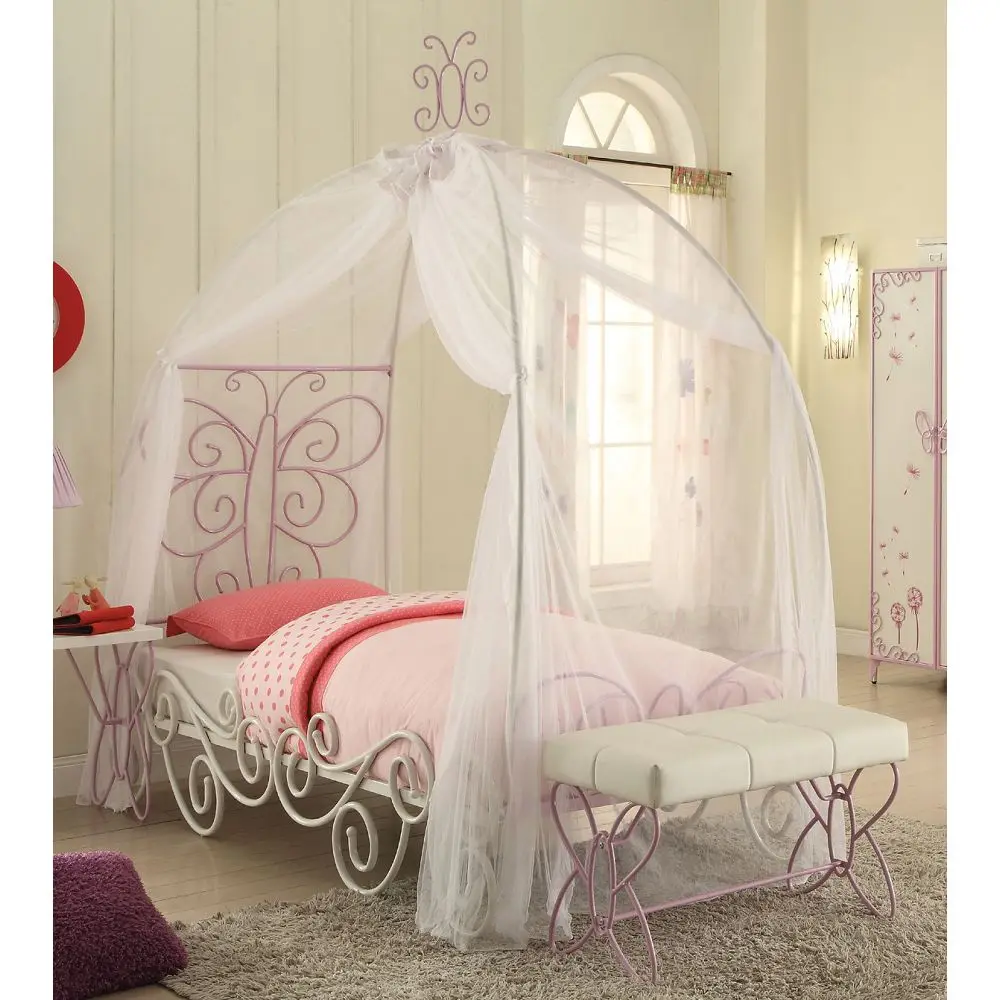 

ACME Priya II Twin Bed in White & Light Purple