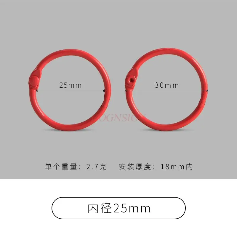 20개 DIY 쥬얼리 액세서리, 컬러 철제 베이킹 페인트, 원형 열쇠고리, 루즈리프 링, 이동식 카드 링, 바인딩 링