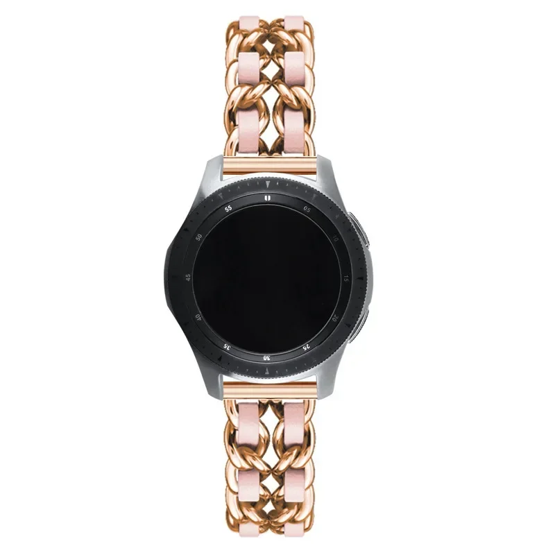Luxurious Leather and Metal Watch Bracelet - 20mm/22mm Band
