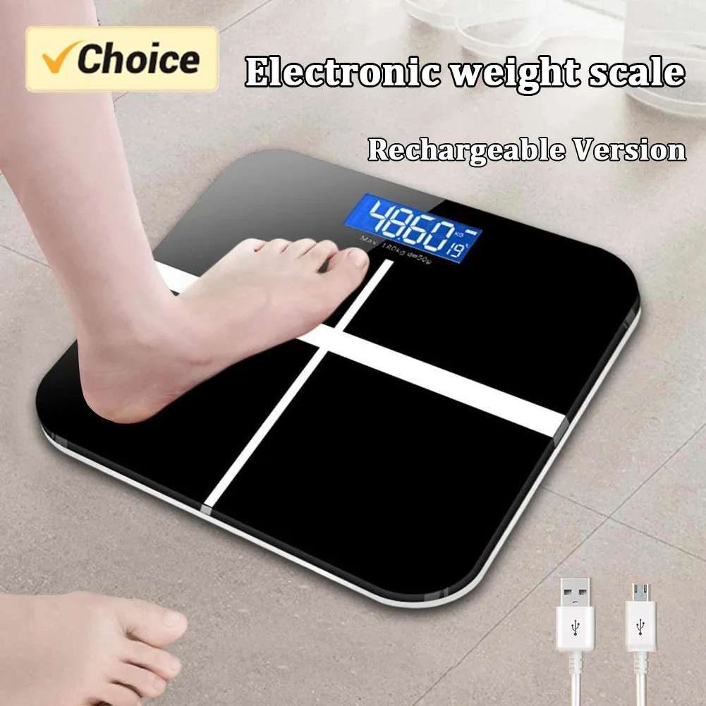 Weight Loss Weighing Device LED Display Smart Body Weight Scale USB Charging Precision Electronic Scale for Home Office Adult