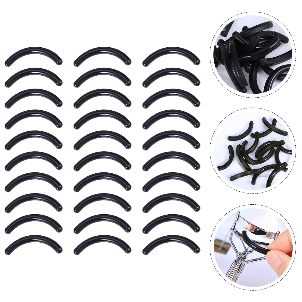 200 Pcs Black Eyelash Curler Refill Pads Strip Gums Replacement Bands Premium Rubber Curler Makeup Tool eyelash Enhancer Beauty