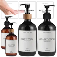 Kitchen Sink Decoration Dishes Soap Bottle with Waterproof Labels Countertop Hand Dish Dispenser Empty Refillable Pump Bottle 1