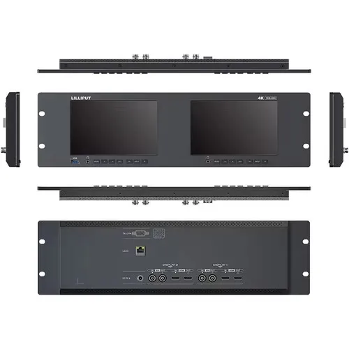 Lilliput RM7026-12G Application for Video Wall Dual 7 inch Screen 4K Rack Mount Video with 12G-SDI 2.0 input