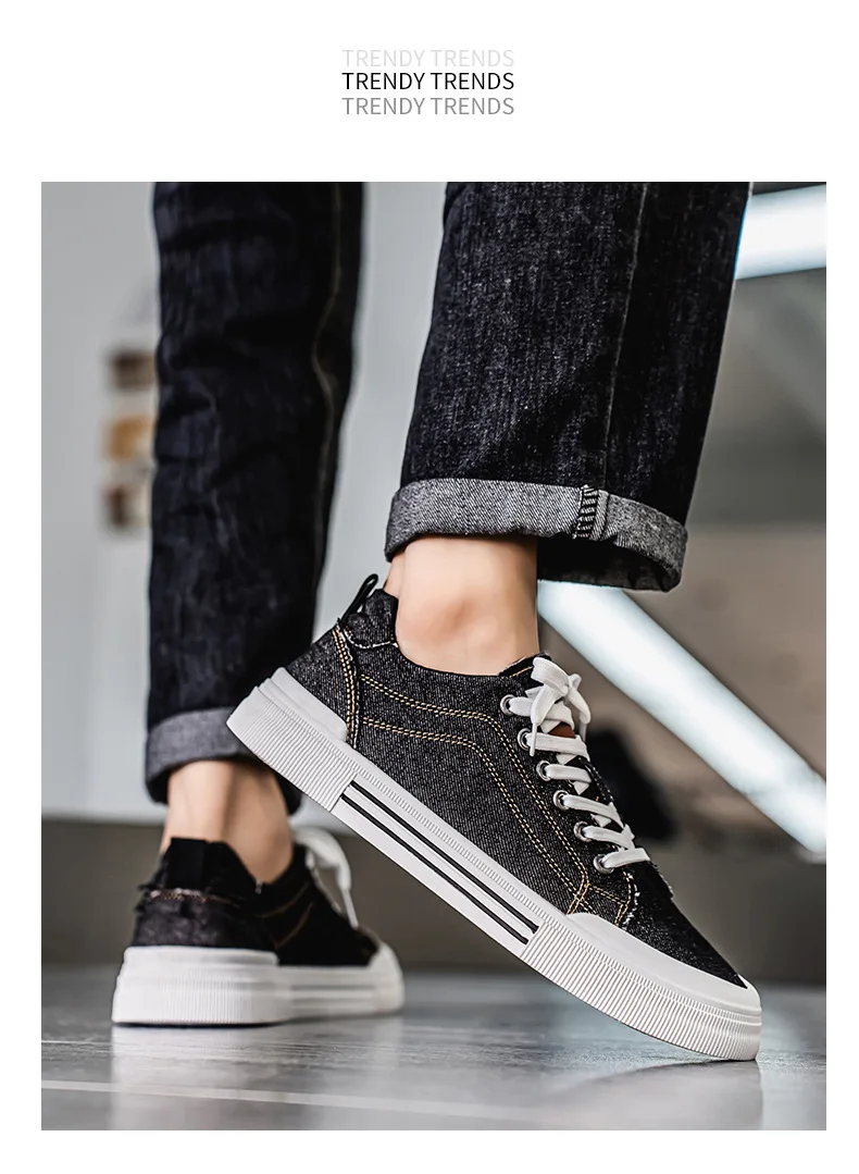 Große Größe 39-48 Herren Sportschuhe Marken atmungsaktive Herbst Canvas Sneakers Herren Laufschuhe Designer Jeans Stoff Wanderschuhe – Detail 16