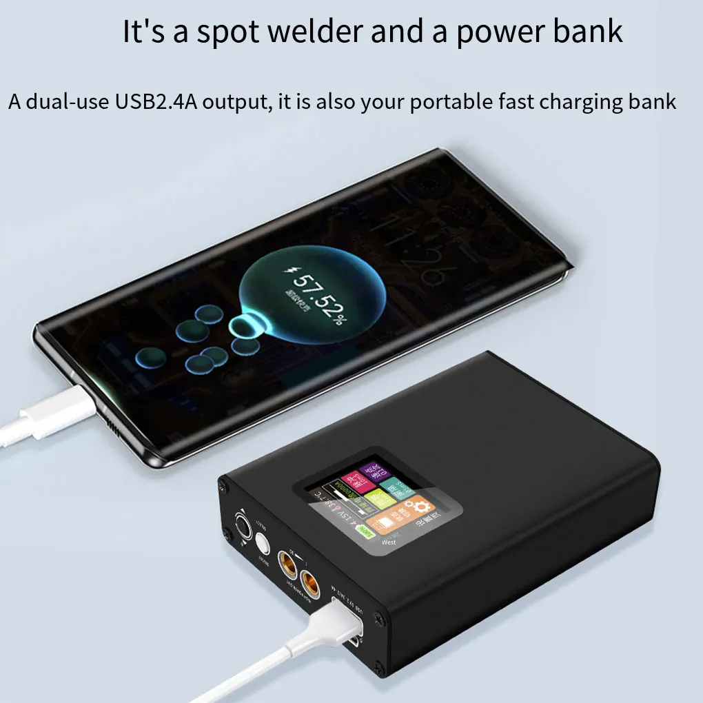 Portable Design 30-speed Spot Welder with Digital Color Screen Display, Li-ion Battery 0.1~0.25-18650mm DIY Tools Accessories