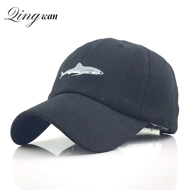 Shark Embroidered Baseball Cap for Men and Women Street Hip-hop Cotton  Vintage Adjustable Fitted Cap Outdoor Leisure Sun Hat - AliExpress