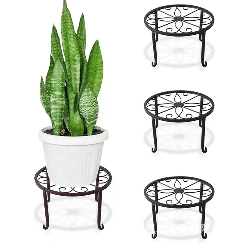 Metal Potted Plant Stands Duty Rustproof Iron Round Flower Pot Stands