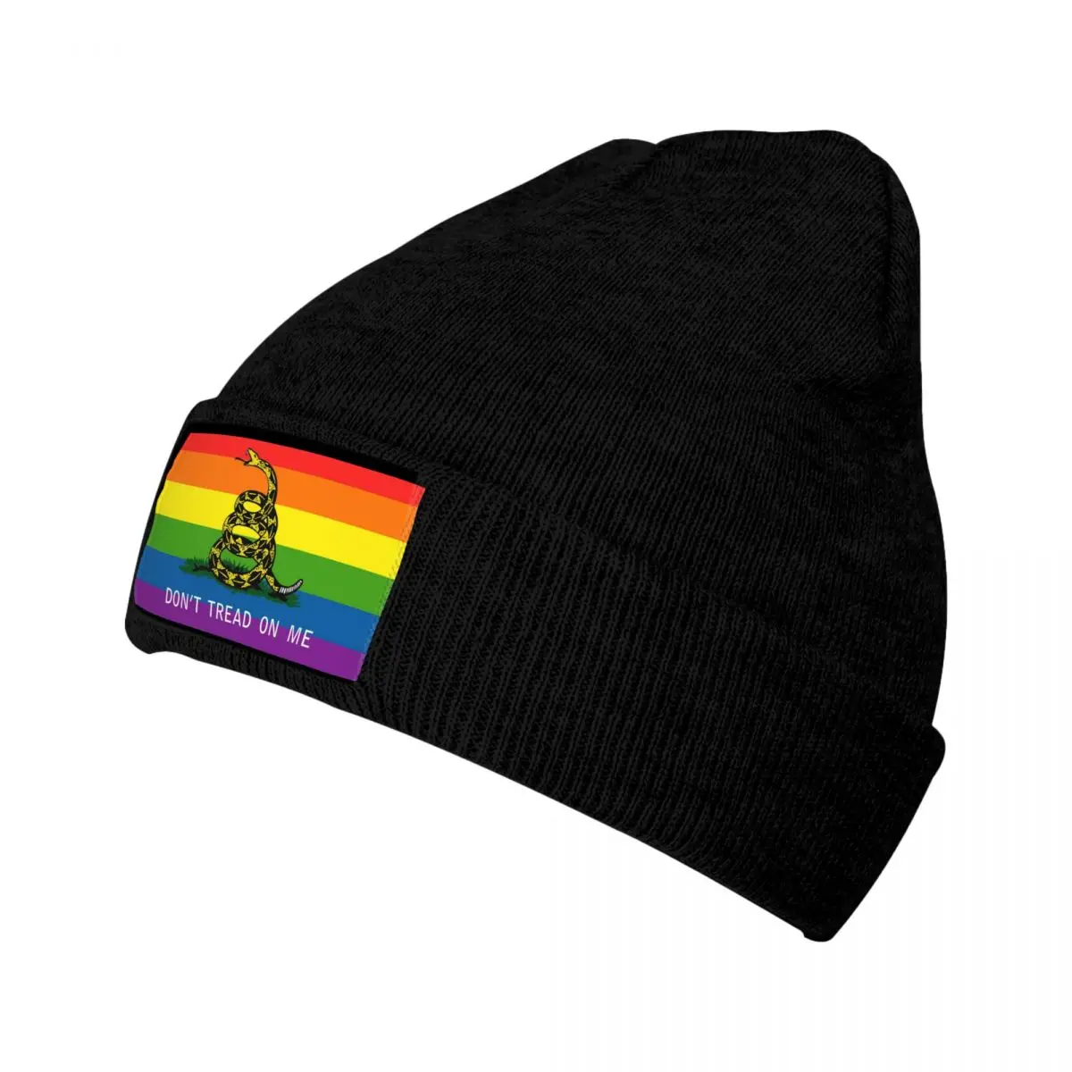 

Gadsden Flag Lgbt Knit Hat Beanies Autumn Winter Hat Warm Acrylic New Dont Tread on Me Cap for Men Women