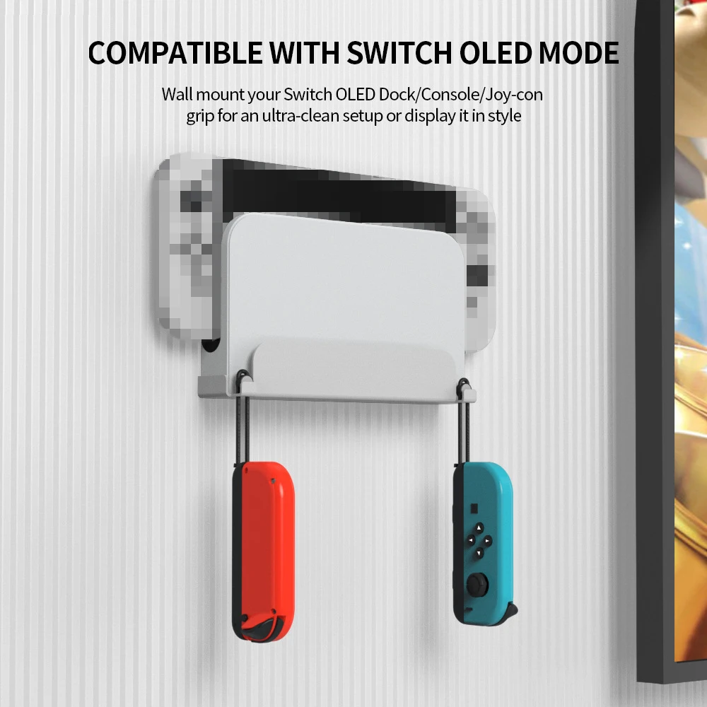 

Game Console Wall Mount Bracket TV Box Wall Bracket Nintendo Switch OLED Host TV Box Wall Mount Storage Rack