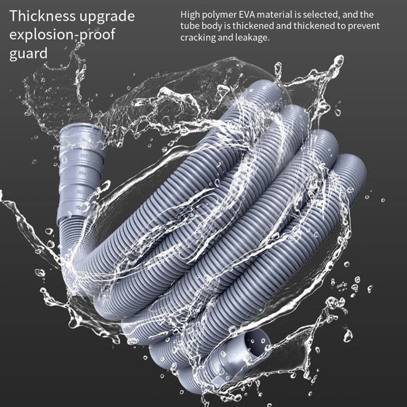 1.5/3/5M PVC Washing Machine Dishwasher Drain Waste Hose Extension Pipe Bracket Set Wash Machine Ablaufschlauch drainage pipe set