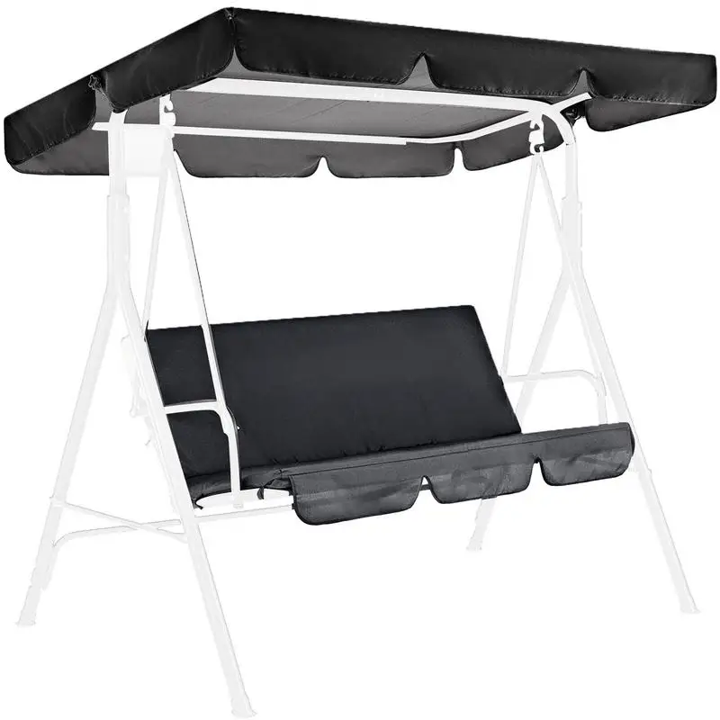 Outdoor Waterproof Swing Cushion Canopy Cover Set Replacement For Patio Garden Yard 3 Seater Chair Covers Hammock Cushion rainproof tarpaulin