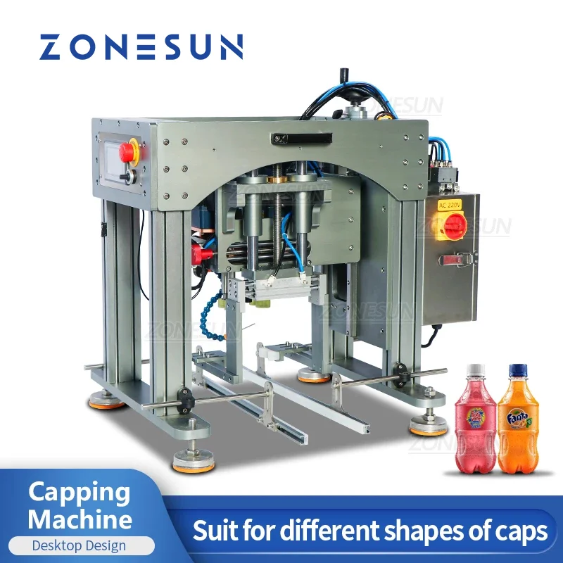 ZONESUN capping stroj ZS-XG20 ploše poloautomat láhev čepice postřikovač kolo láhev nápoj plastový kapátkem láhev