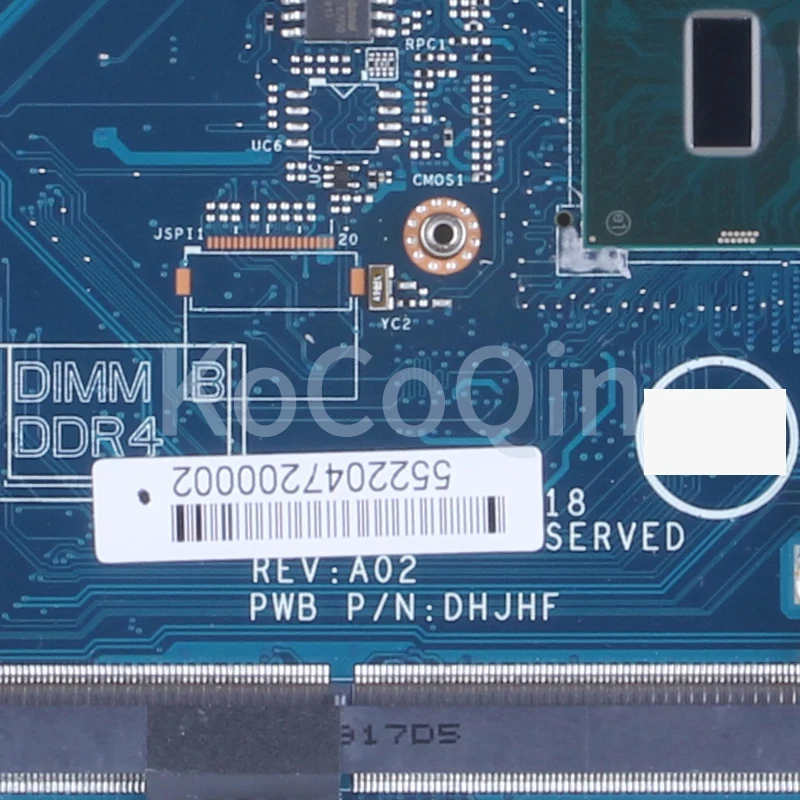 Notebook Mainboard, 0C08DH, 09X5J9, 08KN1W, 01TWGW, 08DT9H, I3, I5, I7, 7, 8 °, LA-F401P