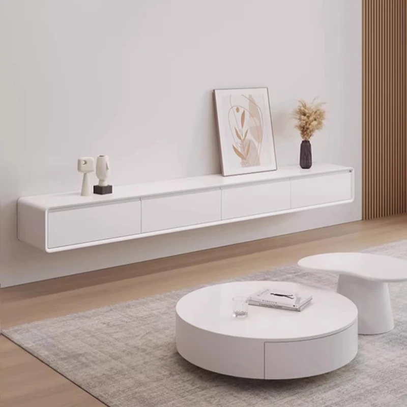 Nordic Modern Wall‑Mounted TV Stand with Drawers — Minimalist Glamour Storage Console 6