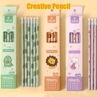Animal Rabbit Dinosaur Lion Pencil 10 Pack HB Pencil with Rubber Head Stationery Office Supplies 1