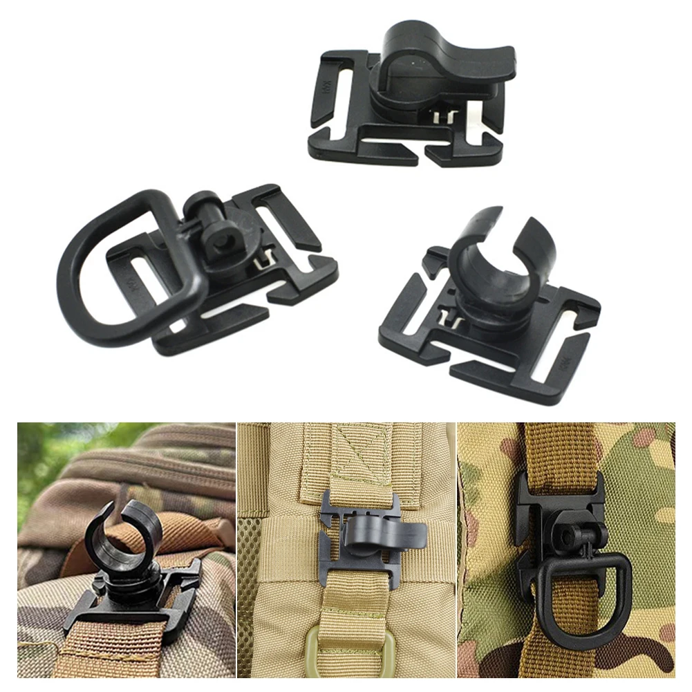 1Pc Outdoor Fan Backpack Adjustable 360° Rotary Webbing Connection Buckle Backpack Fixing Buckle Plastic Key Safety Buckle
