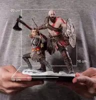 مجسم شخصية كريتوس وابنه أتريوس من God Of War بطول 20 سم | God of War 4 Kratos & Atreus Action Figure 20cm