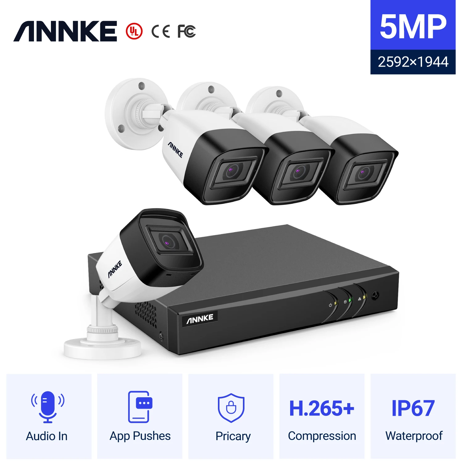 Annke 5mp Security Camera System Annke 4 Camera Security System 8ch