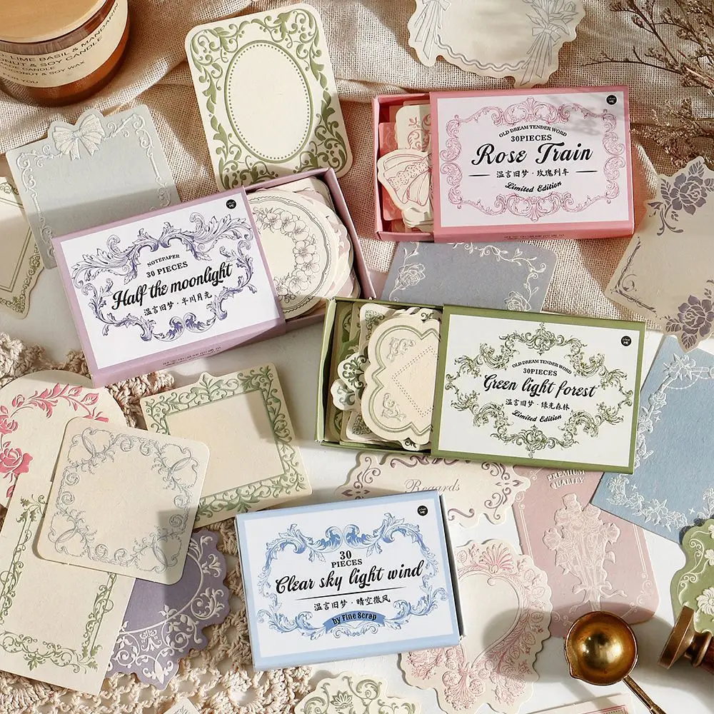 30 pcs Matchbox Material Paper Decorative Diary Scrapbooking Message Card Background Paper Junk Journal Supplies