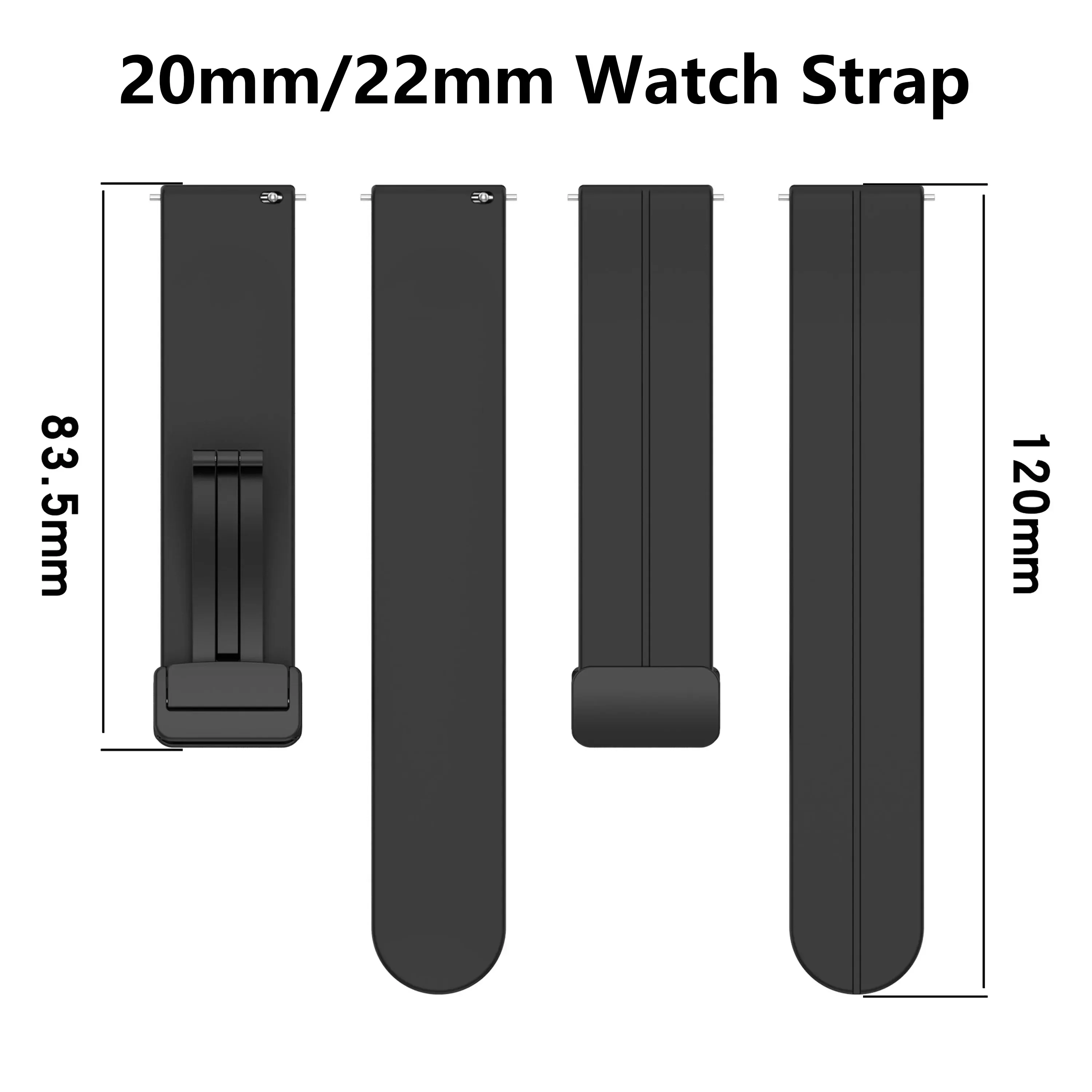 Versatile Silicone Strap with Magnetic Buckle (Multiple Sizes Available)