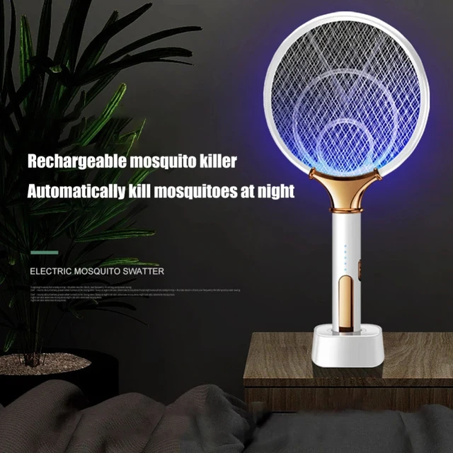 1200Mah Usb Töltés 2In1 Led Elektromos Szúnyog Swatter 3000 V Silent Anti Fly Bug Zapper Gyilkos Csapda Rovar Ütő Kártevőirtás - Image 6