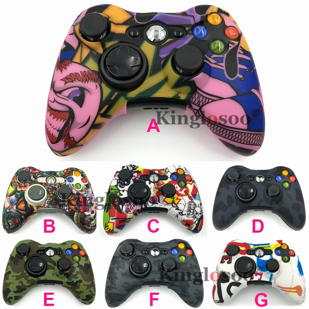 Soft Rubber Skin Case Silicone Sleeve For Microsoft Xbox 360 Controller