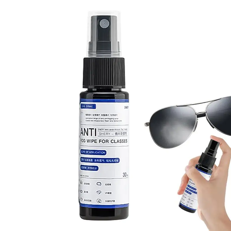 

Swim Goggle Anti Fog Spray Glass Cleaner Defogger 30ml Lens Cleaner Spray Anti-Fog Agent For Clear Sight Portable Defogger Spray