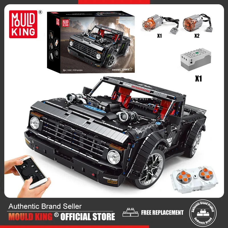 Mould King 13082 Technical Car Building Block The Motorized MOC-34316 Off-Road Pickup Truck Set Assembly Kids Christmas Gift