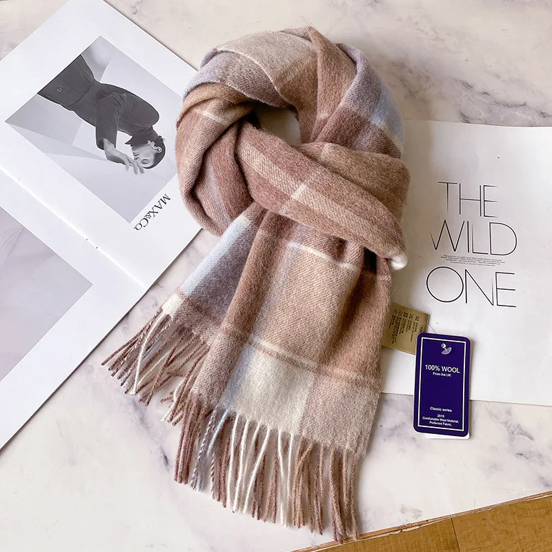 64 Columbia coffee grid [100% pure wool]]