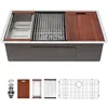 Kitchen Sink Undermount - 33 x 19 Inch Undermount Sink Wall Stand Workstation Deep Single Bowl Undermount Kitchen Sink Basin 3