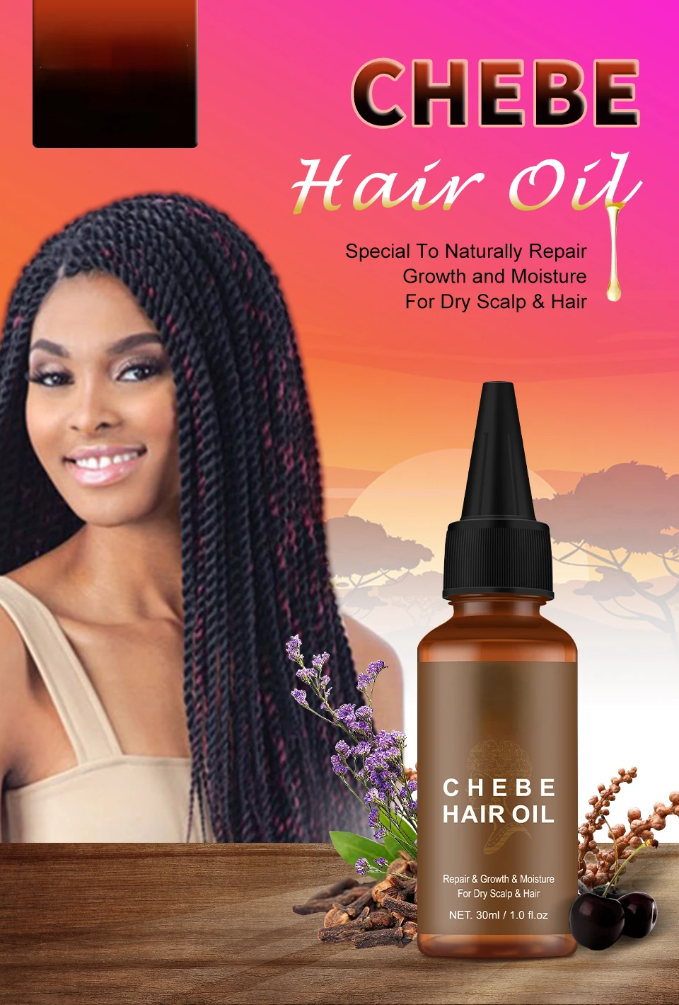Description Picture 2 of itemChebe Hair Mask Anti Hair Break Hair Strengthener Hair Loss Treatment Spray Fast Hair Growth Oil African Crazy Traction Alopecia