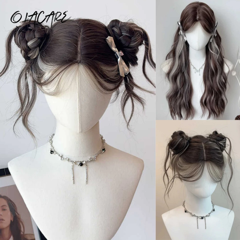 Brown Synthetic Wavy Wig for Women