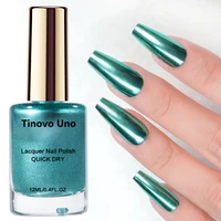 Tinovo Uno Metallic Nail Polish Lake Blue Reflective Nail Varnish Enamel Quick Dry Metal Color Nails Lacquer Manicure Hardener 1