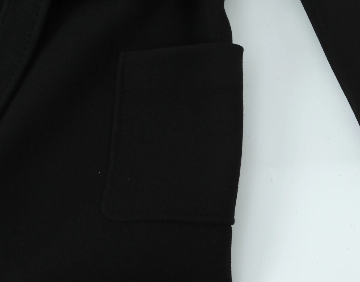 Autumn Women'S Clothing Lapel Long Woolen Coat With Belt Elegant Frenum Winter Female Solid Coats Fashion Lady Jackets Streetwea