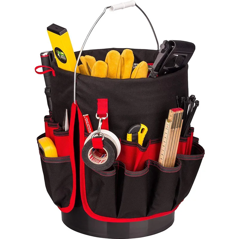 Beliebte Garten Kit Oxford Stoff Eimer Kit Eimer Kit Elektriker Werkzeuge Tasche Hüft tasche Gürtel Aufbewahrung halter DIY