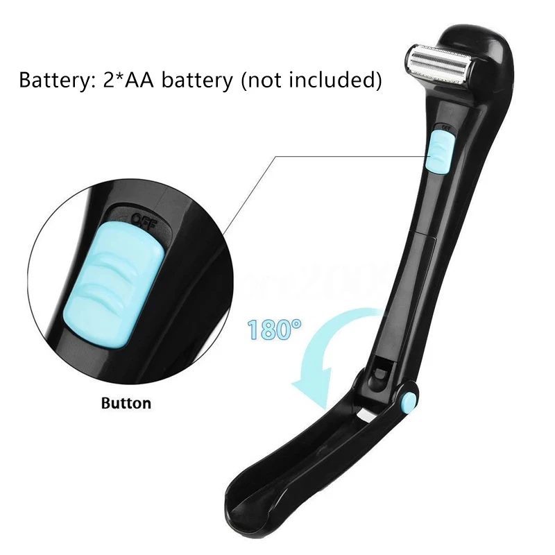 Rasoir électrique pour dos homme pliable à 180 degrés_voghion.com