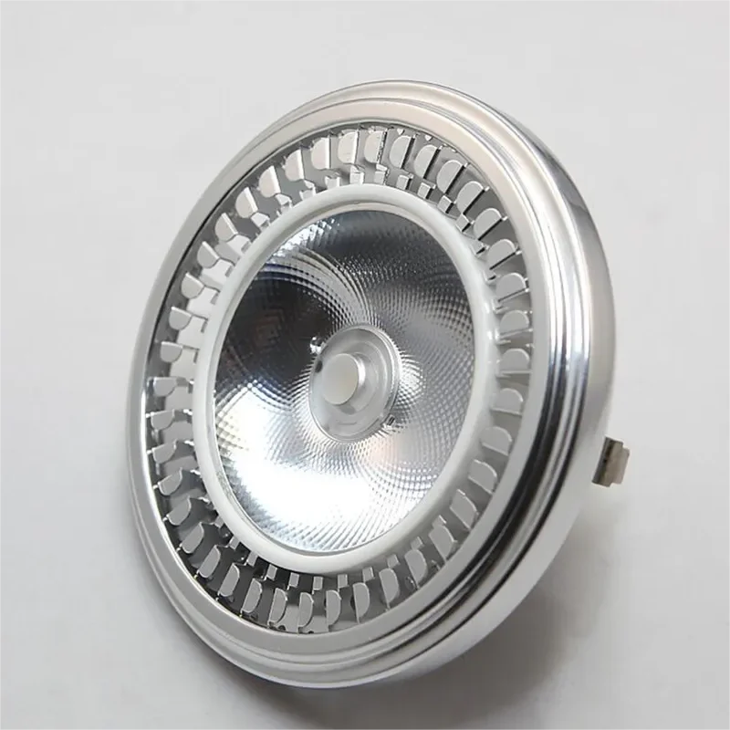 고출력 COB 램프, 조도 조절 가능, G53 LED 천장 조명, QR111 스포트라이트, AC85-265V/DC12V, AR111, 15W