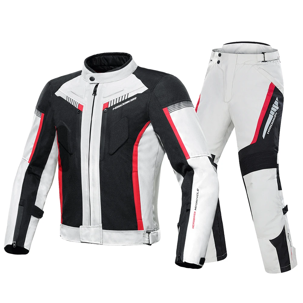

HEROBIKER Waterproof Motorcycle Jacket Man Racing jacket Wearable Pants Moto With EVA Protection